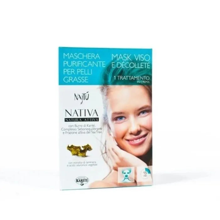Najtù Maschere Nativa - Maschera purificante per pelli grasse (15 ml)