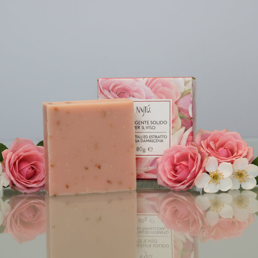 Najtù Rosa e Fiori del Tè - Detergente solido per il viso (80 g)