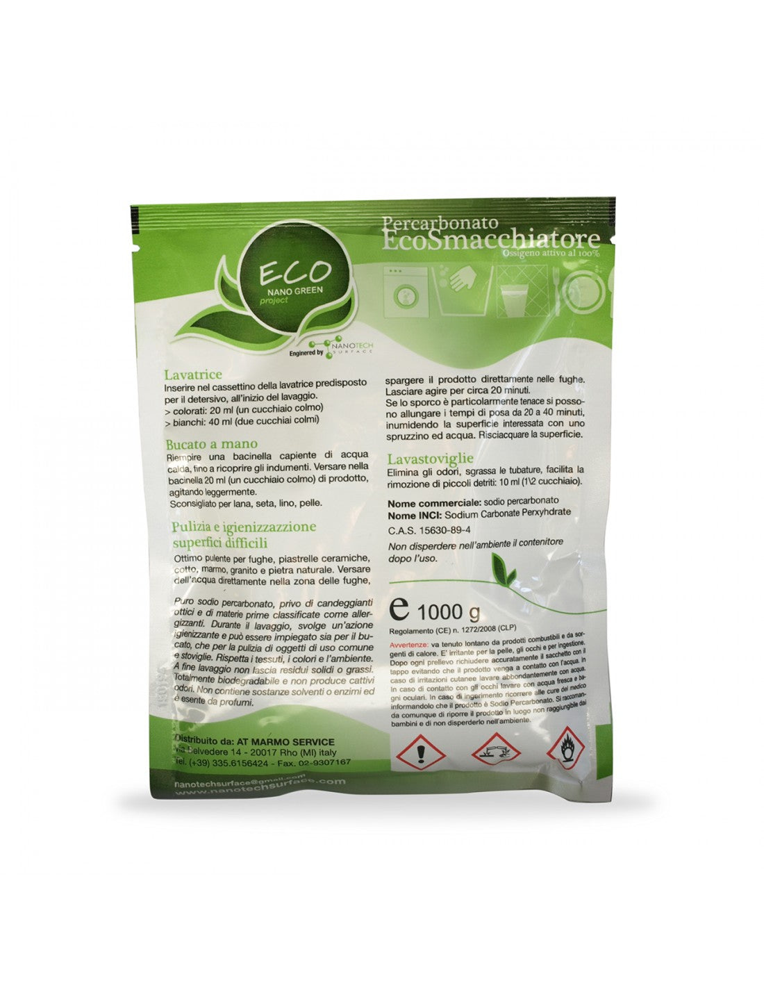 Eco Nano Green - Percarbonato EcoSmacchiatore (130 g)