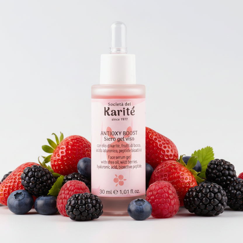Karité e Frutti di bosco - ANTIOXY BOOST siero gel viso (30 ml)