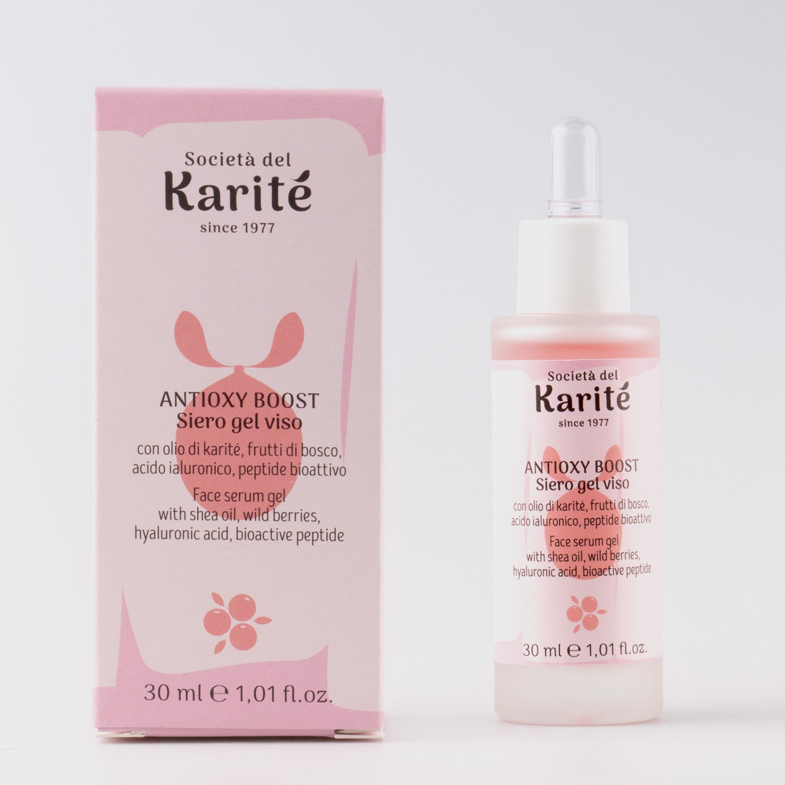 Karité e Frutti di bosco - ANTIOXY BOOST siero gel viso (30 ml)