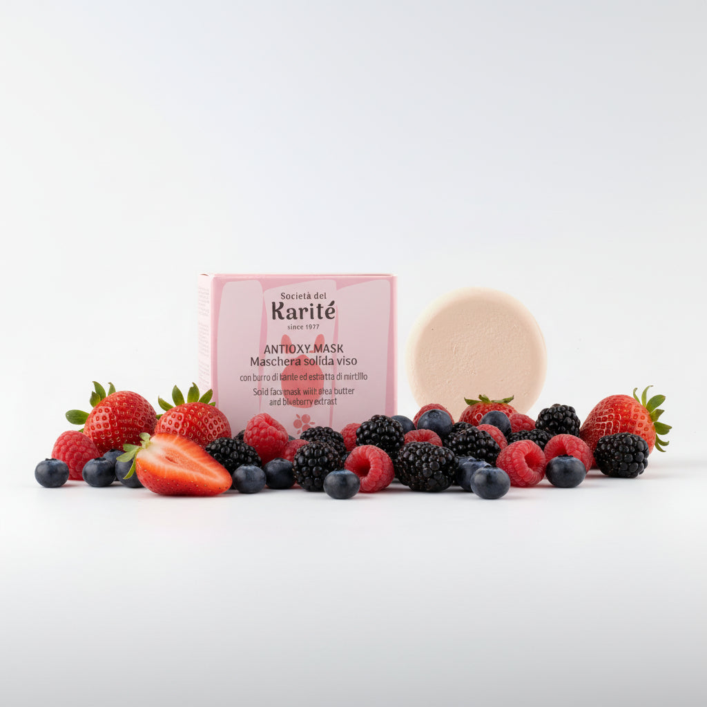 Karité e frutti di bosco - ANTIOXY MASK maschera solida viso (30 g)