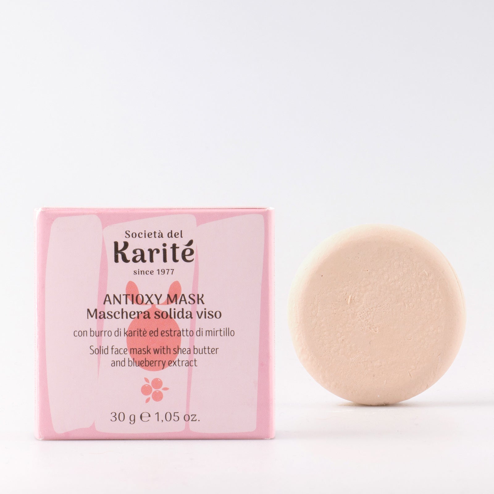 Karité e frutti di bosco - ANTIOXY MASK maschera solida viso (30 g)